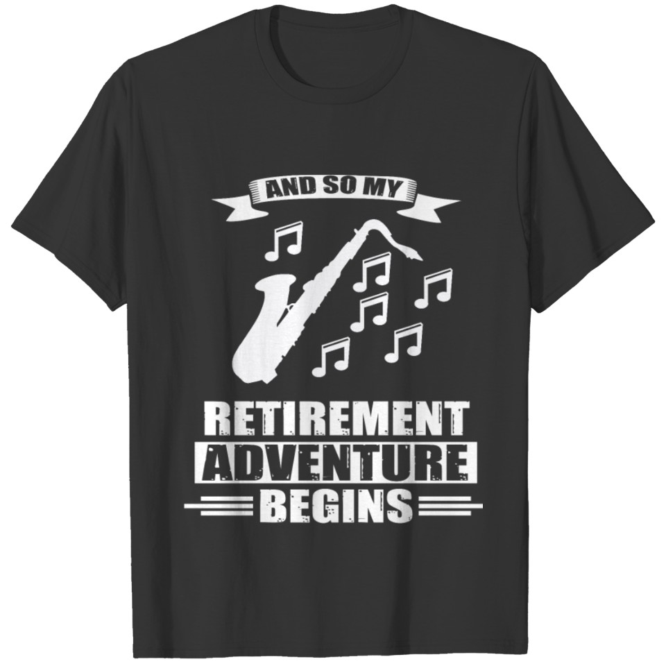 Retired Saxophone Hazz Sax Retirement Pension T-shirt