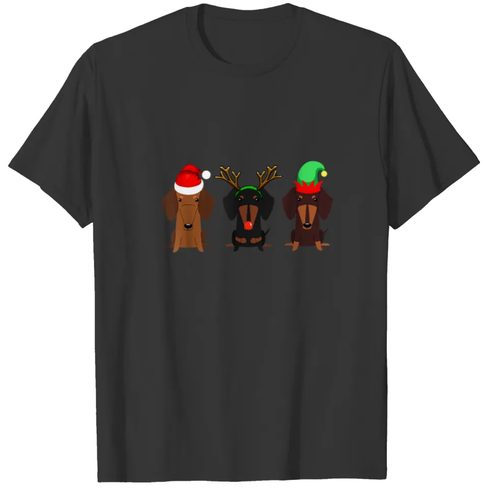 Dachshund Christmas Mom Women Weiner dog gift T Shirts