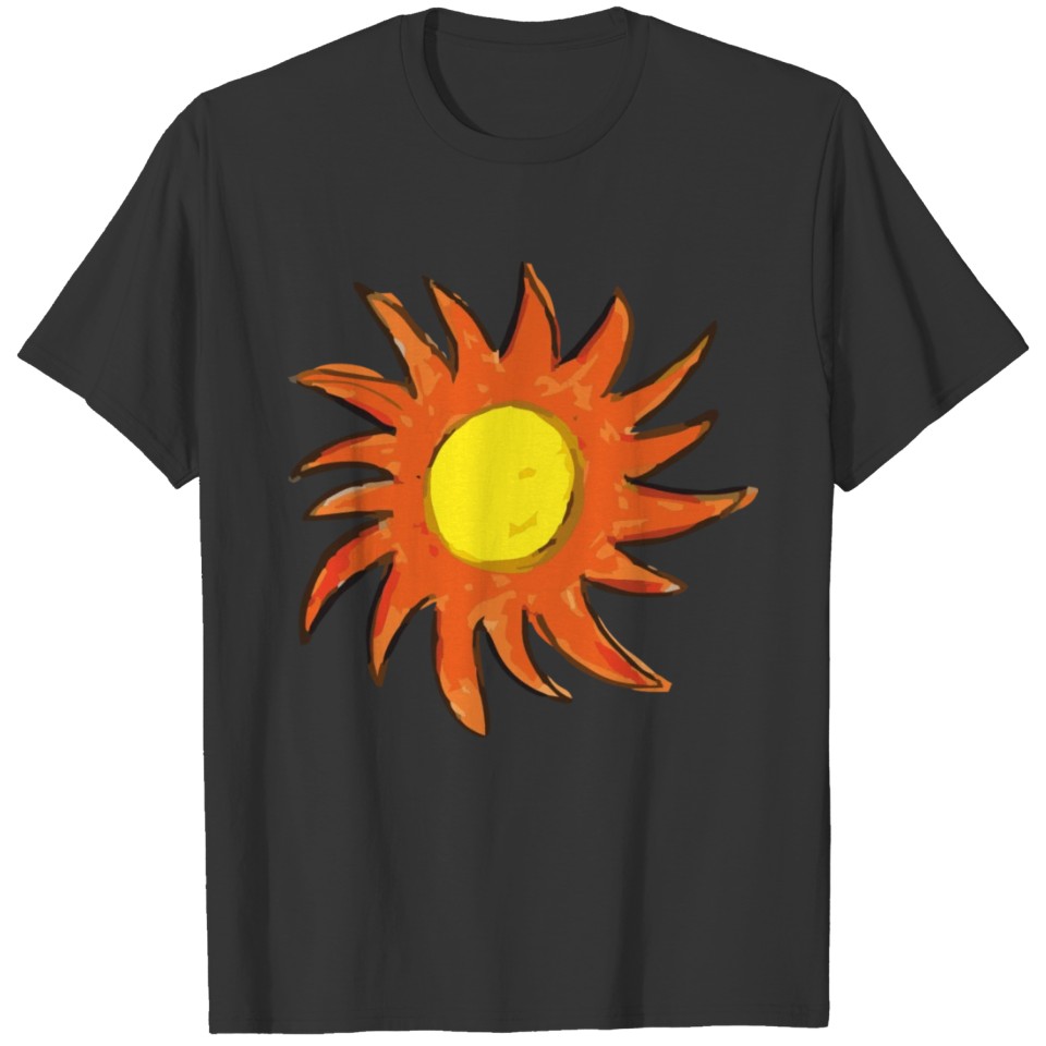 sun yellow orange T-shirt