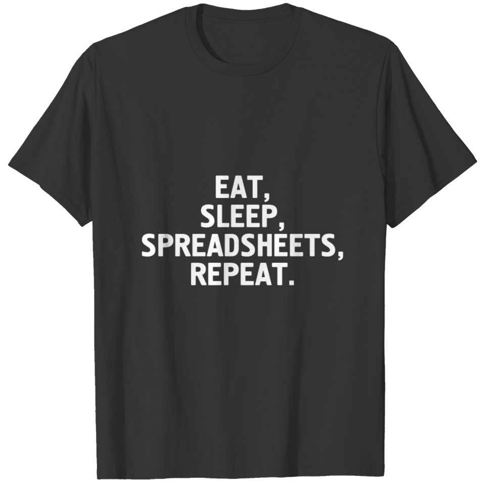 Spreadsheets accountant profession gift finance T-shirt