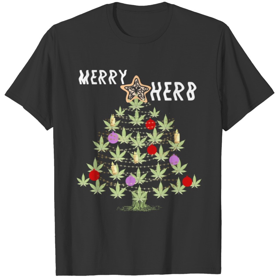 I Love Hemp Herb Gift Idea Christmas Tree T Shirts