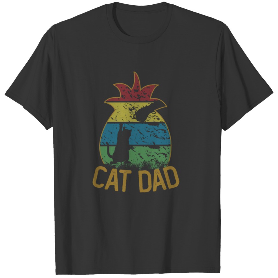 VINTAGE CAT DAD PINEAPPLE T-shirt