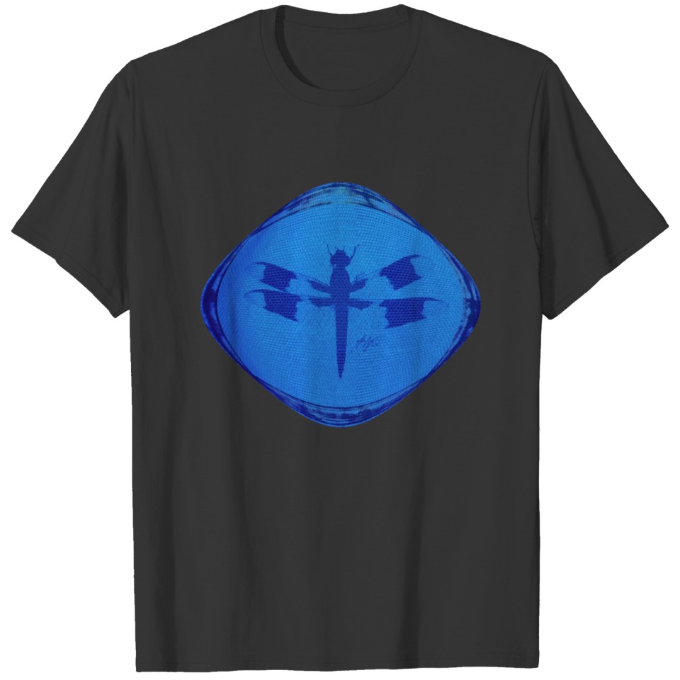 Dragonfly Dragon's Eye on Blue Bubblewrap Pattern T Shirts