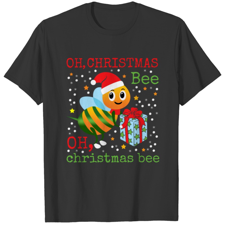 Oh Christmas Bee Christmas Santa Bee Lovers T Shirts