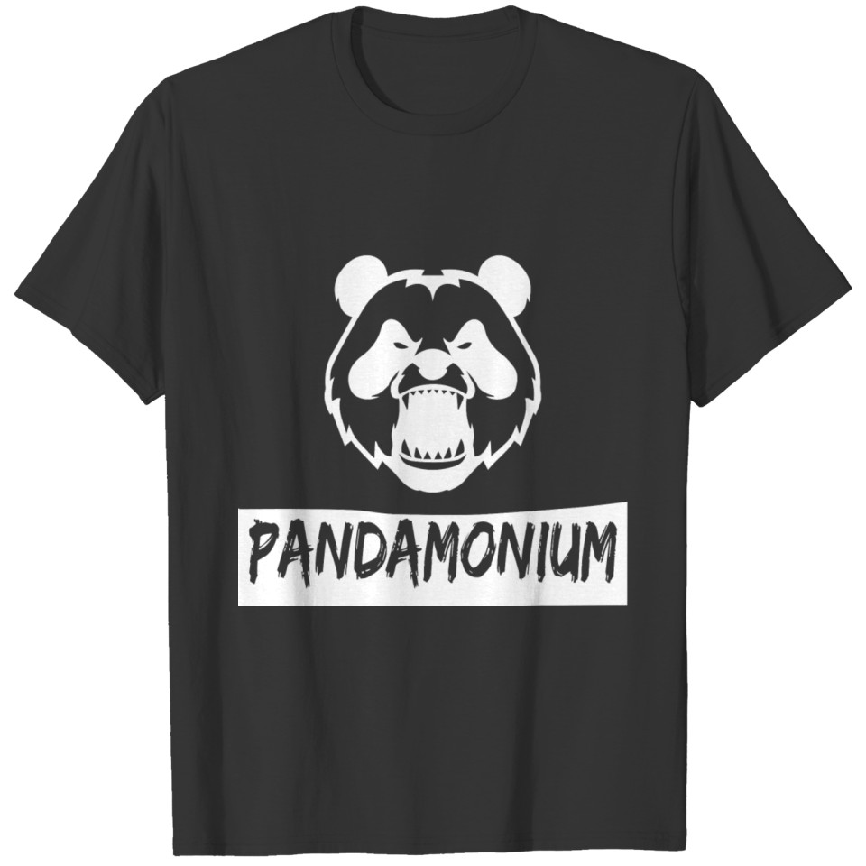 Pandamonium angry face gift bear animal sayings T-shirt