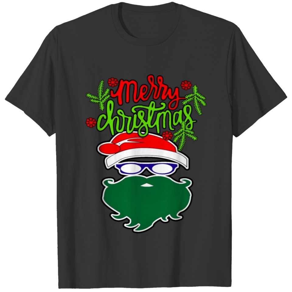 Merry Christmas Beautiful and Cute Santa Claus T-shirt