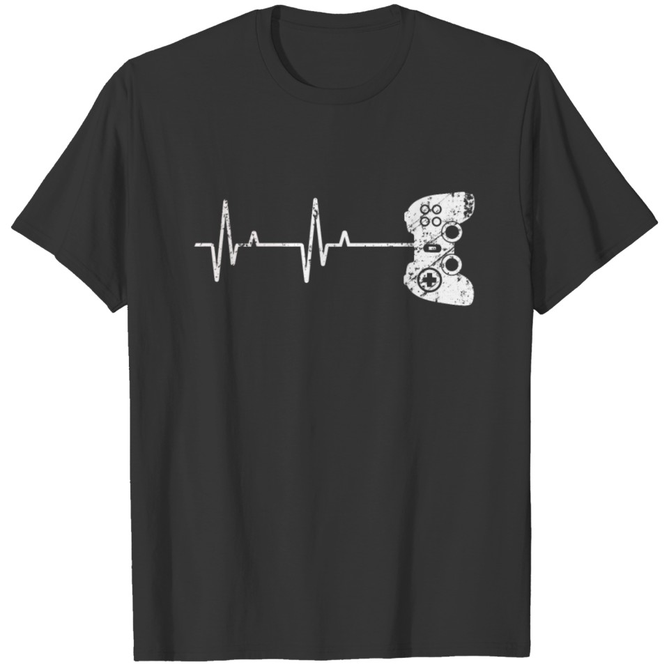 Gamer Heartbeat design Video Game Player Funny T-shirt