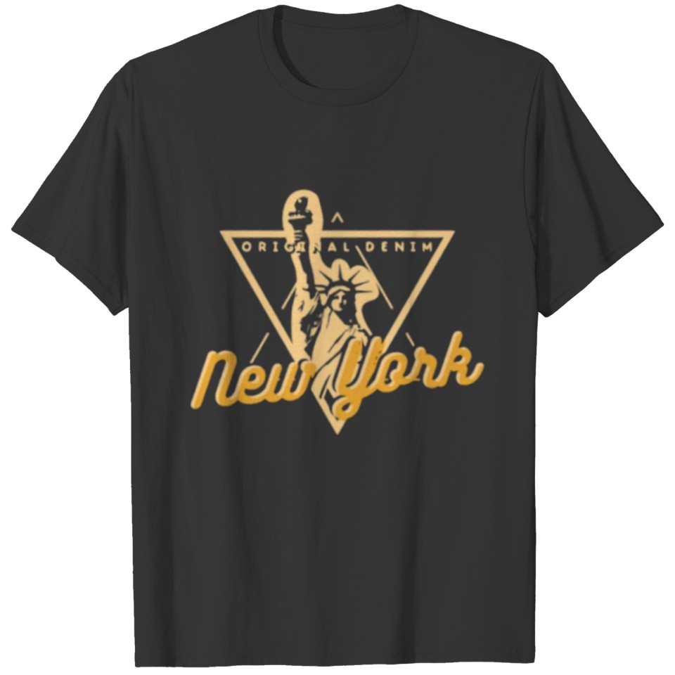 New York text and illustration T-shirt