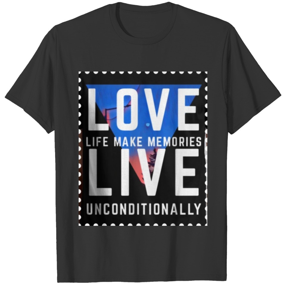 Love Live Unconditionally stamp cut T-shirt