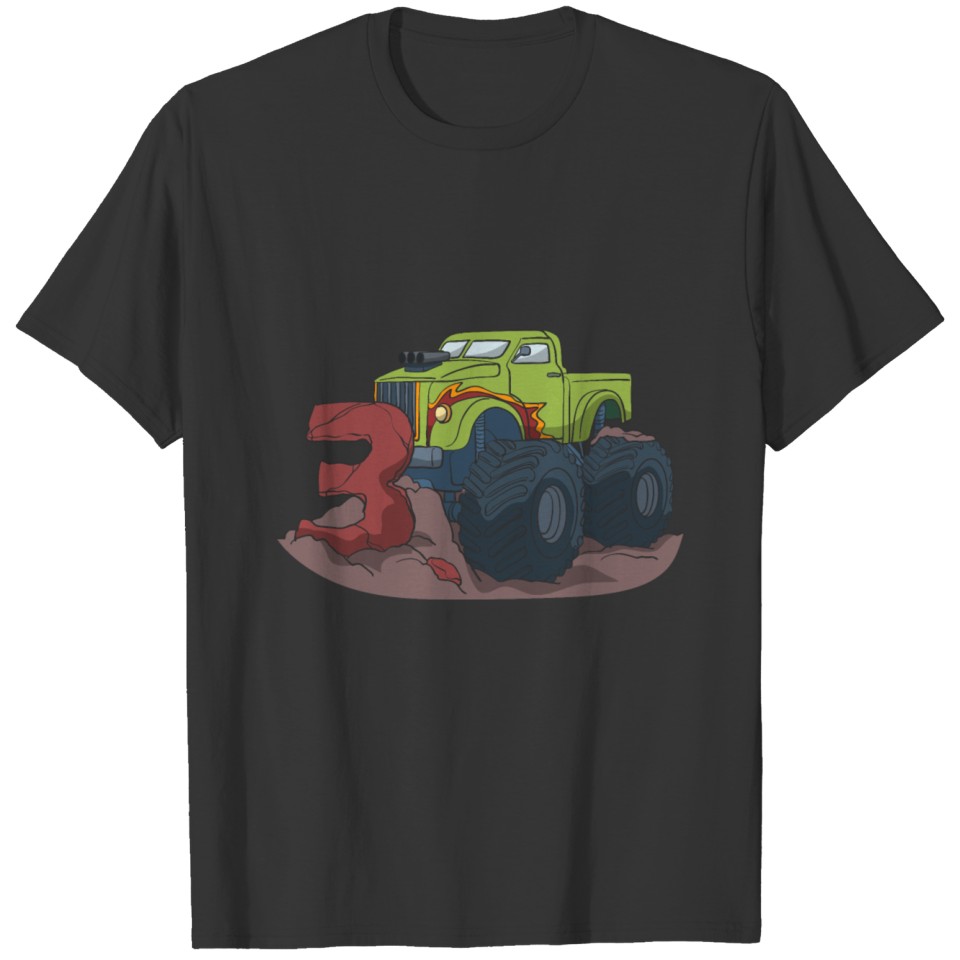Monster Truck children's 3rd birthday T-shirt