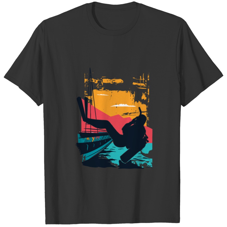 Diver jumps into the water T-shirt