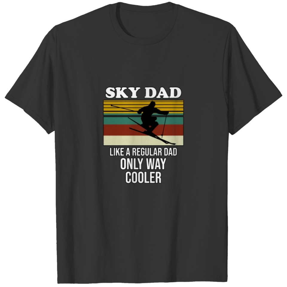 Ski Dad Funny Cute Winter Skiing Gift T-shirt
