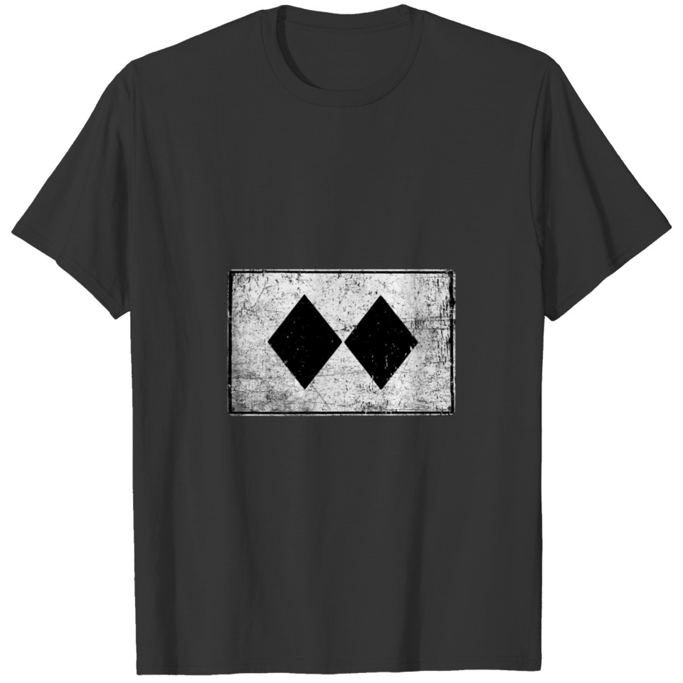 Retro Double Black Diamond Ski Sign Symbol Graphic T Shirts