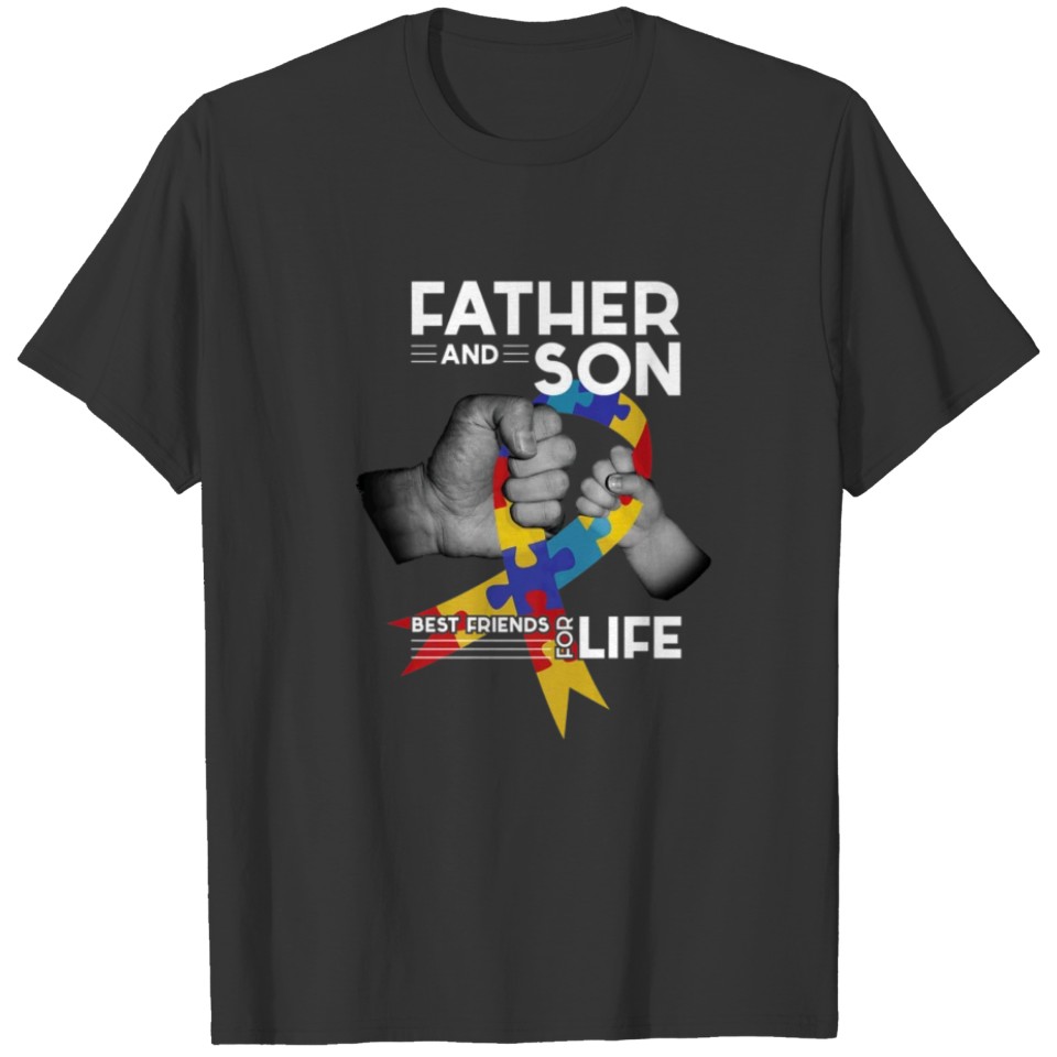 Autism Awareness Father Son T-shirt