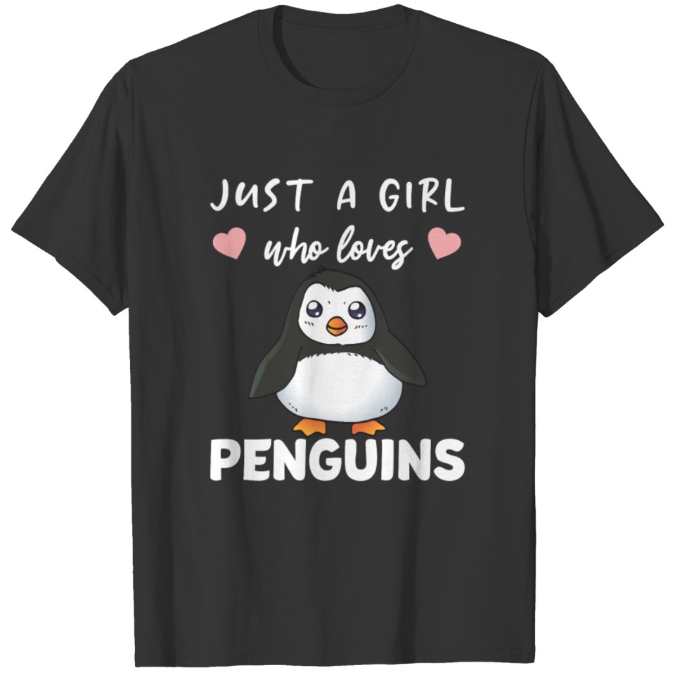 Just A Girl Who Loves Penguins Cute Penguin T Shirts