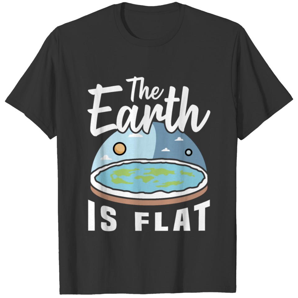 Flat Earth disc conspiracy T-shirt
