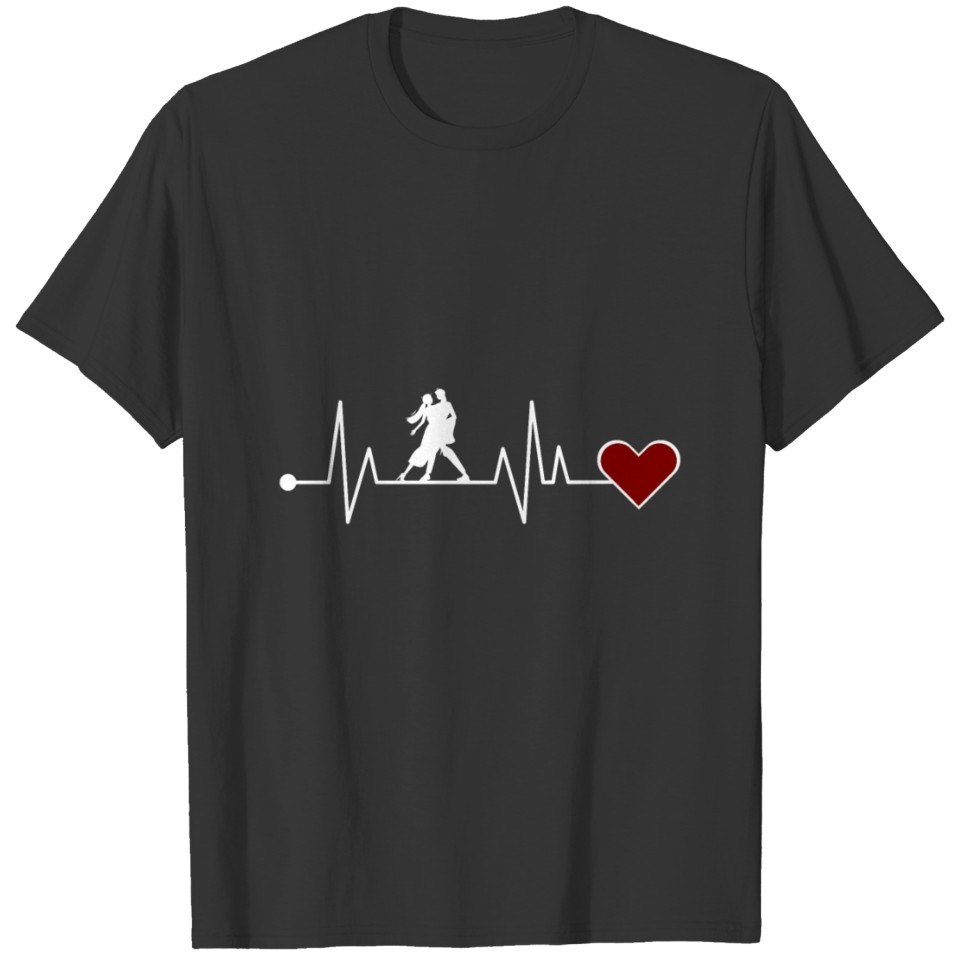 Tango Dance Heartbeat Heart Line Red Heart T-shirt