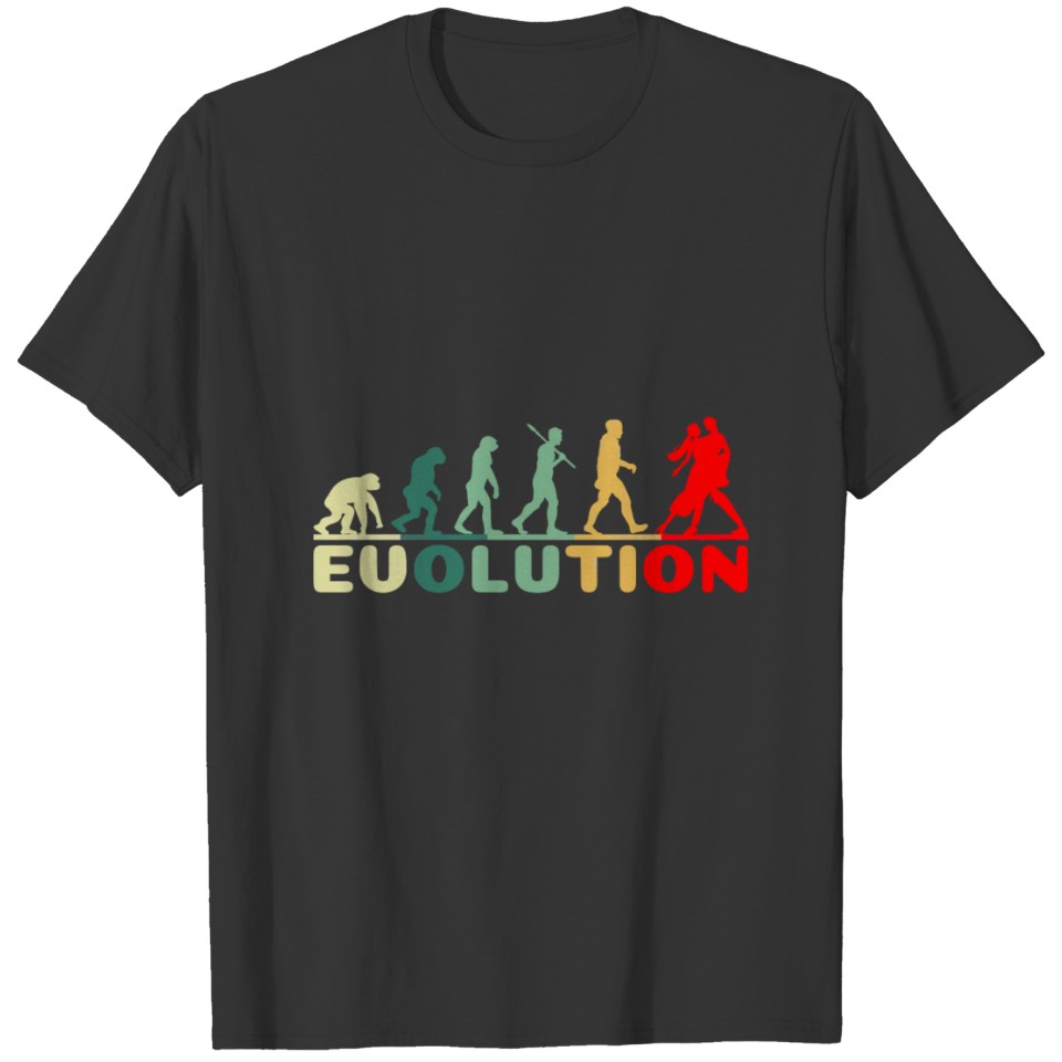 Tango Dance Evolution Retro Style Funny T-shirt