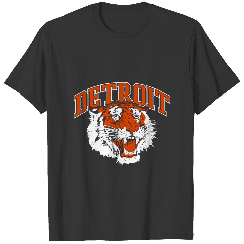 Detroit Baseball Vintage Michigan Bengal Tiger Ret T Shirts