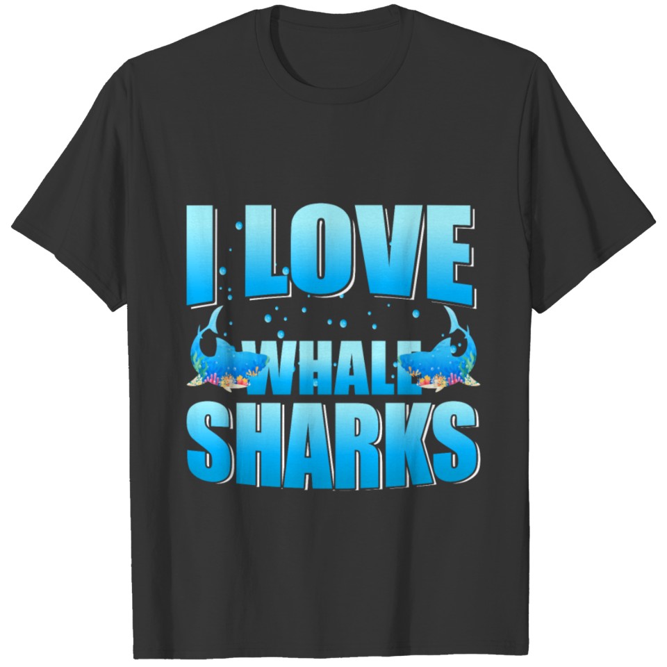 I Love Whale Sharks cool colorful Gift T Shirts