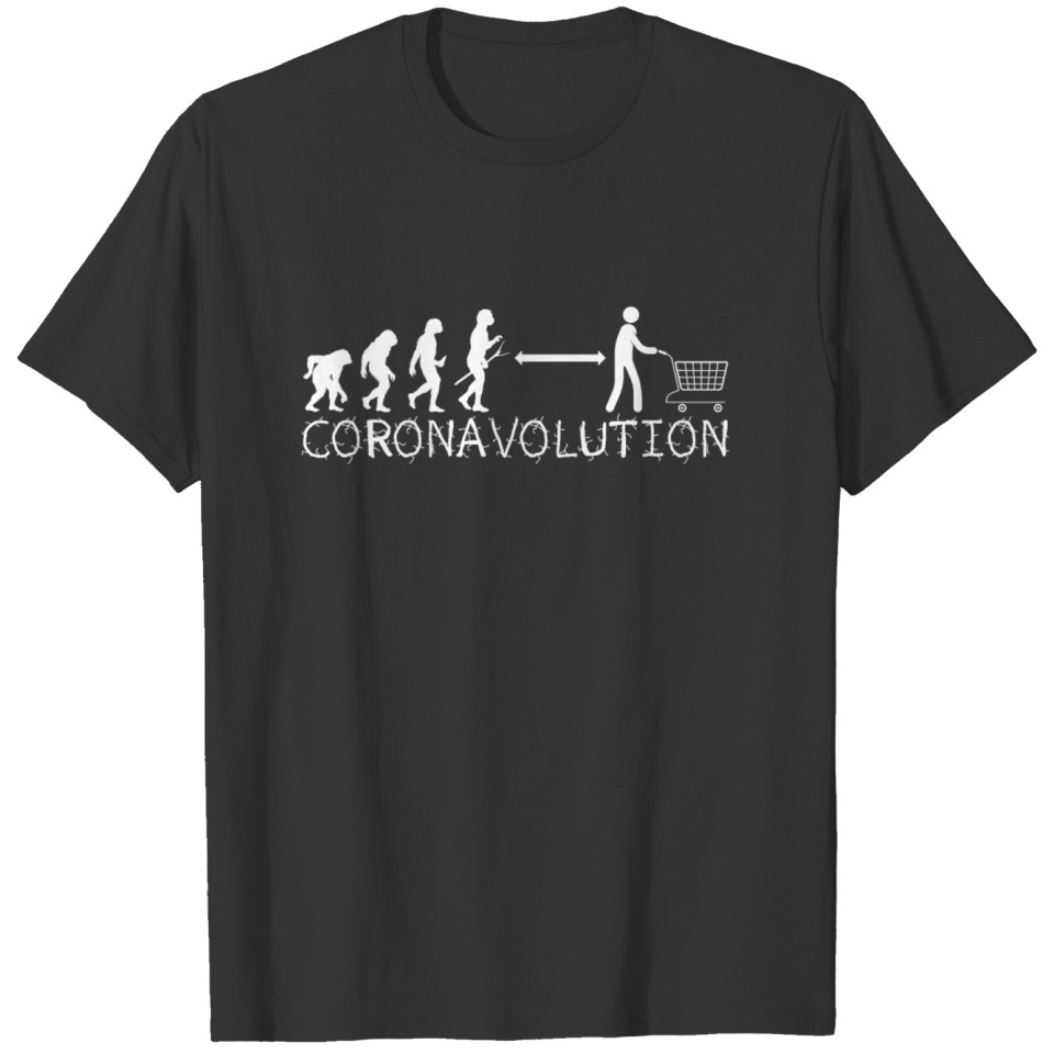 Coronavolution Evolution Corona Social Distancing T-shirt