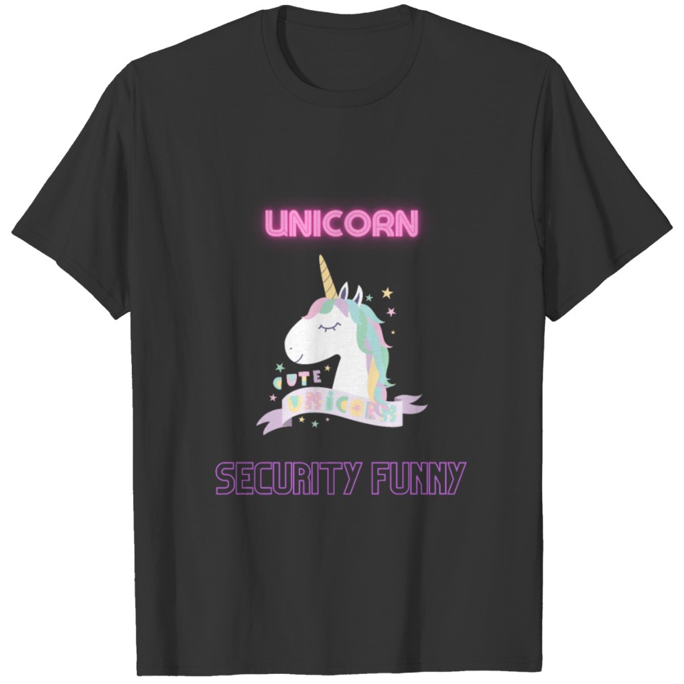 unicorn security funny T-shirt