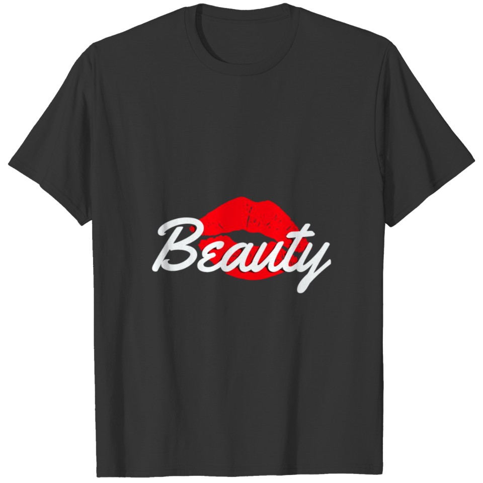 Beauty Lips Kisses Matching Couples Beast Workout T-shirt