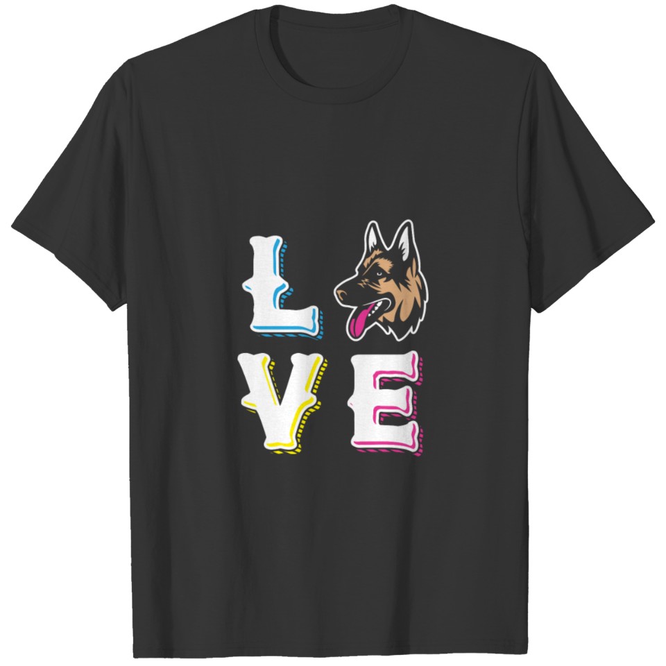 German Shepherd Love Cute Dog Lovers Gift T Shirts