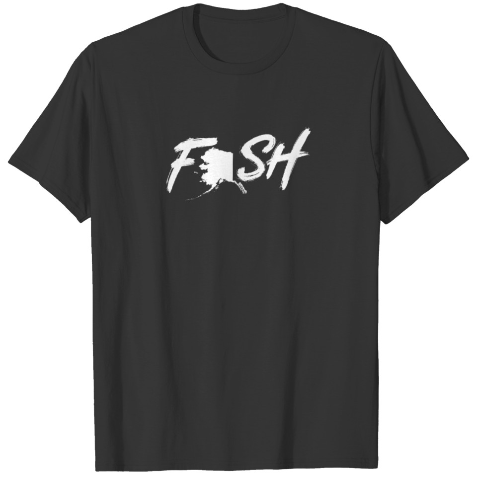 Fish Alaskan Map Design for Alaska Lovers T-shirt