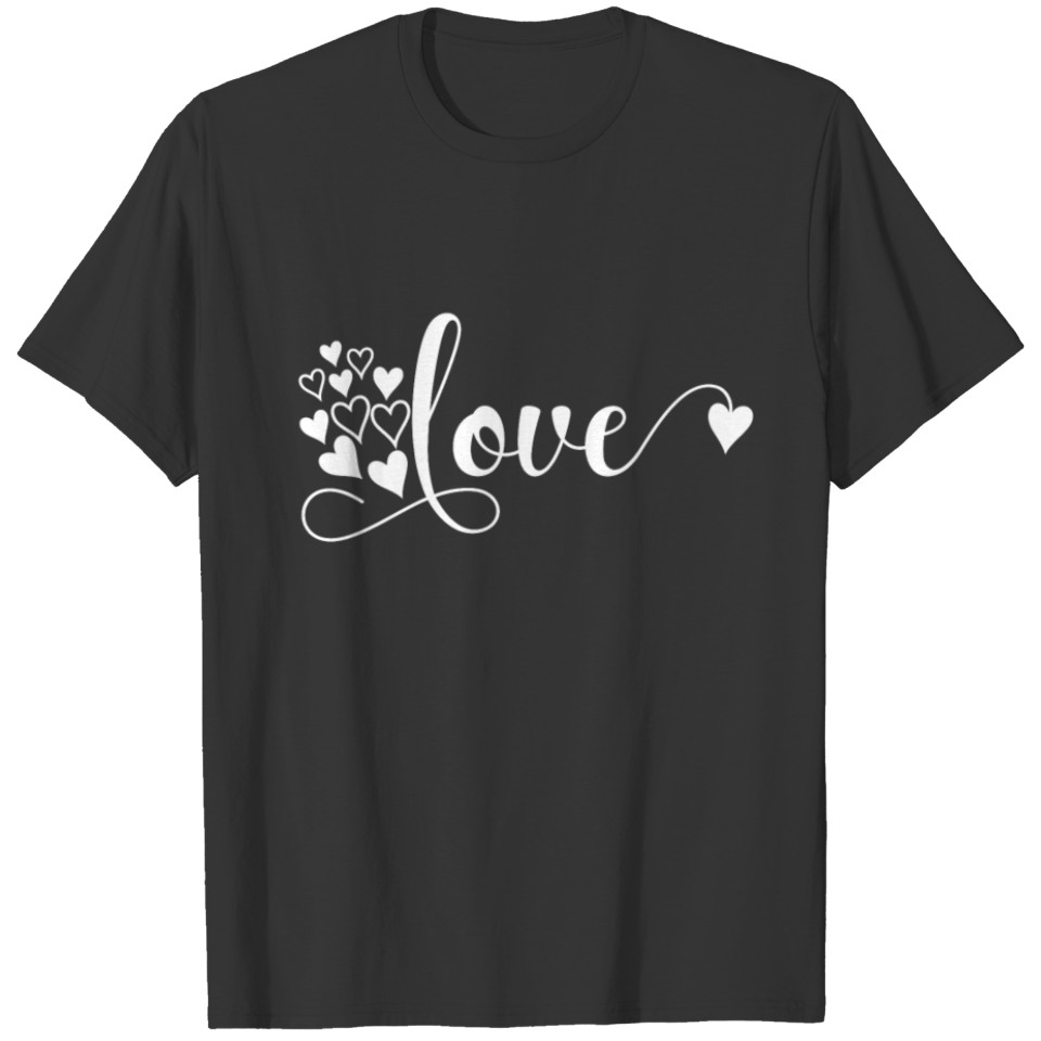 Love Heart Valentines Day Gift Lovers T-shirt