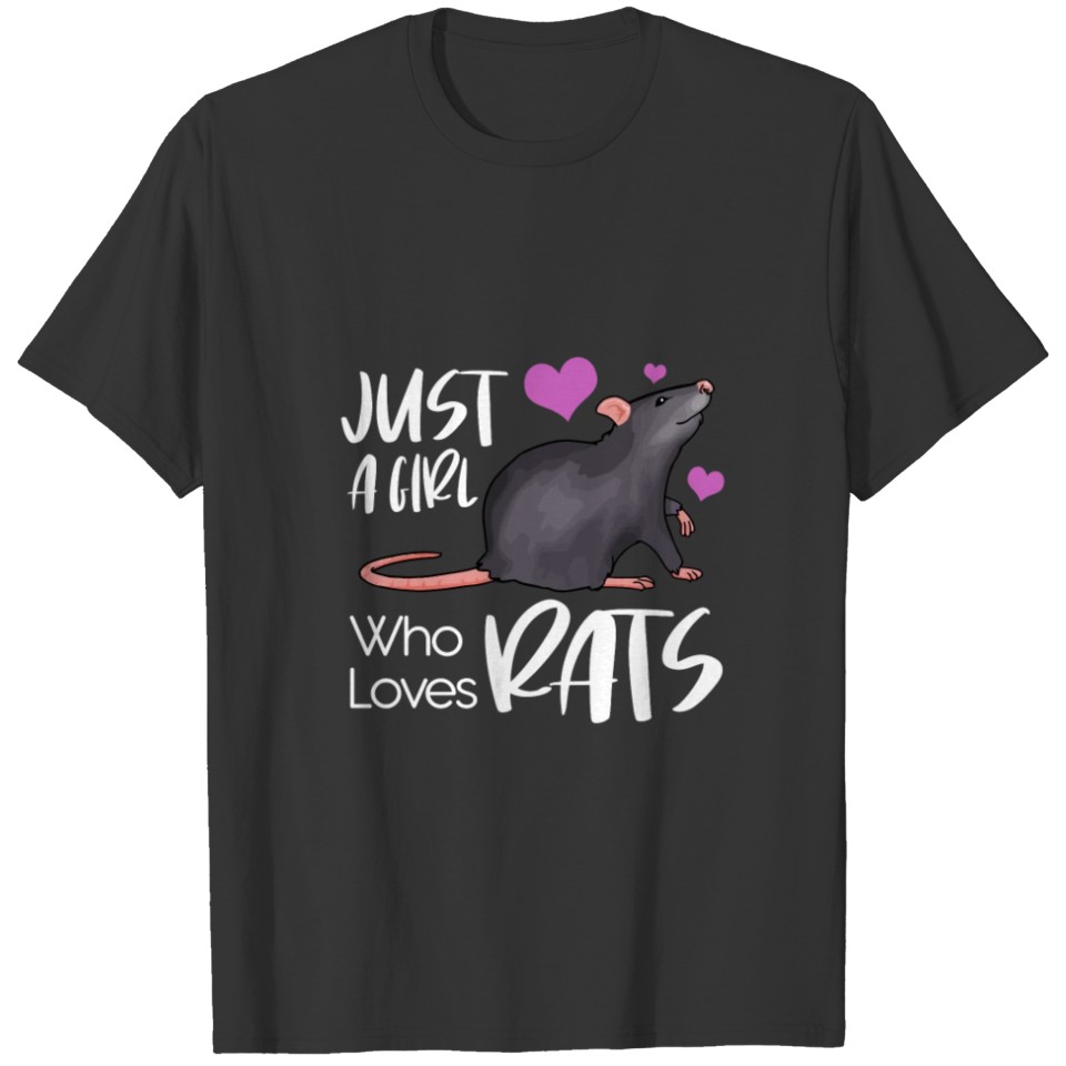 Just A Girl Who Loves Rats Rodent Owner Lover Wome T-shirt