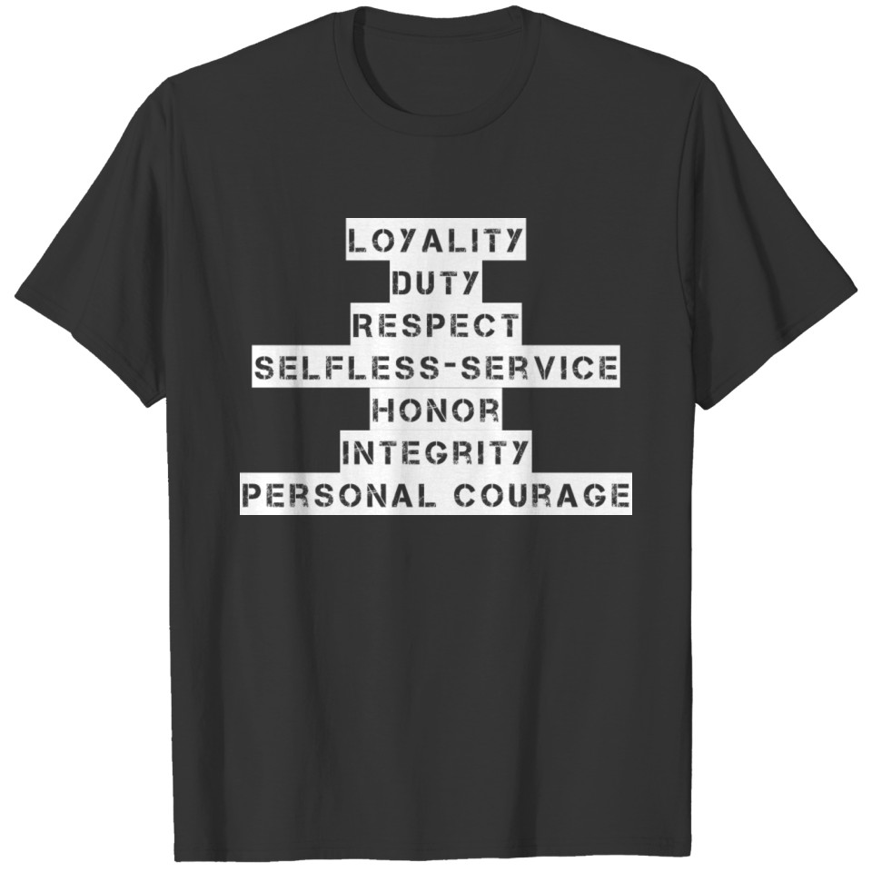 US Army - Loyality, Duty, Respect, Selfless-servic T-shirt