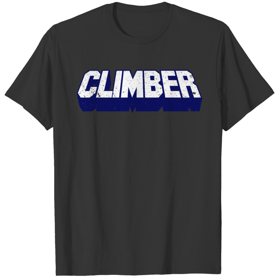 Climber 3D Vintage style Blue T-shirt