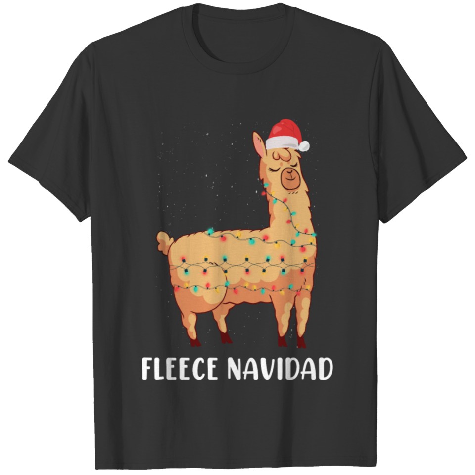 Christmas Fleece Navidad Holiday Llama Alpaca Xmas T Shirts