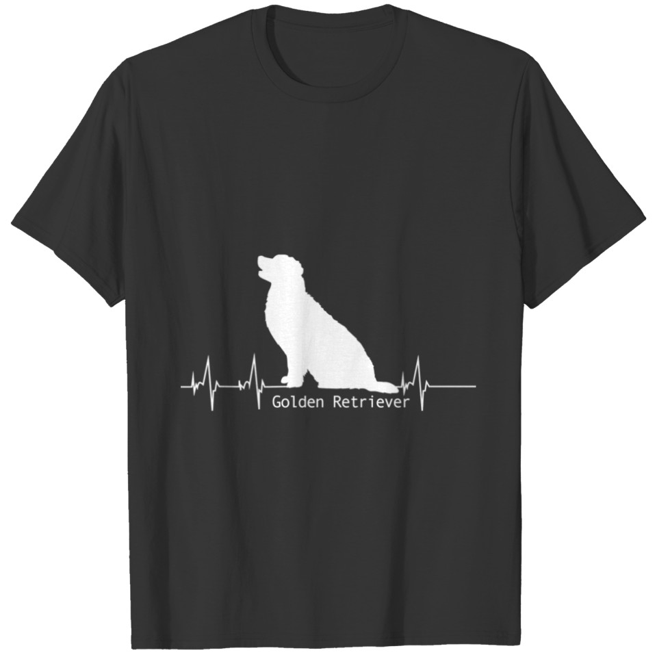 Heartbeat Design - Golden Retriever Gift T-shirt