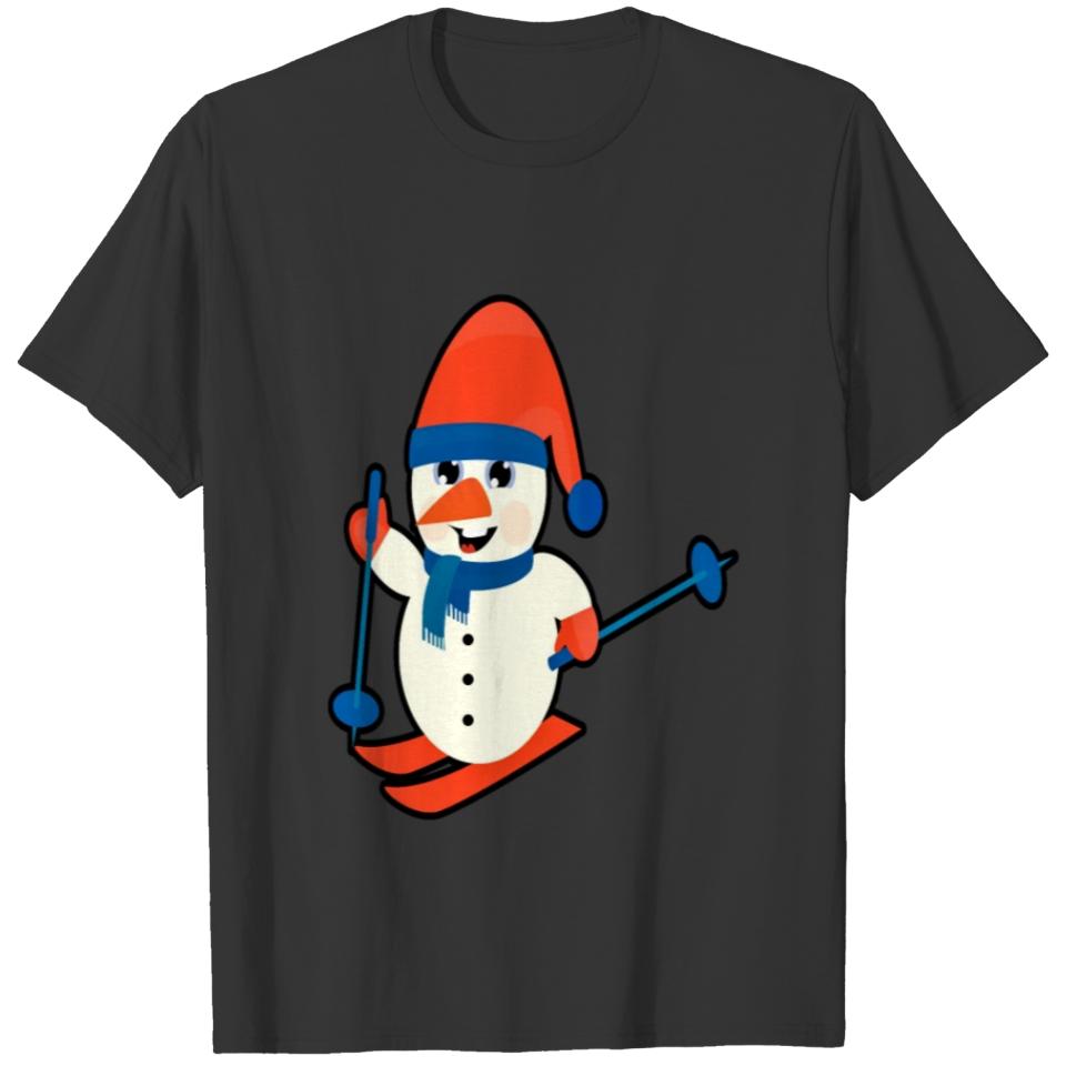 Funny, Cute and Beautiful Snowman Cartoon T-shirt
