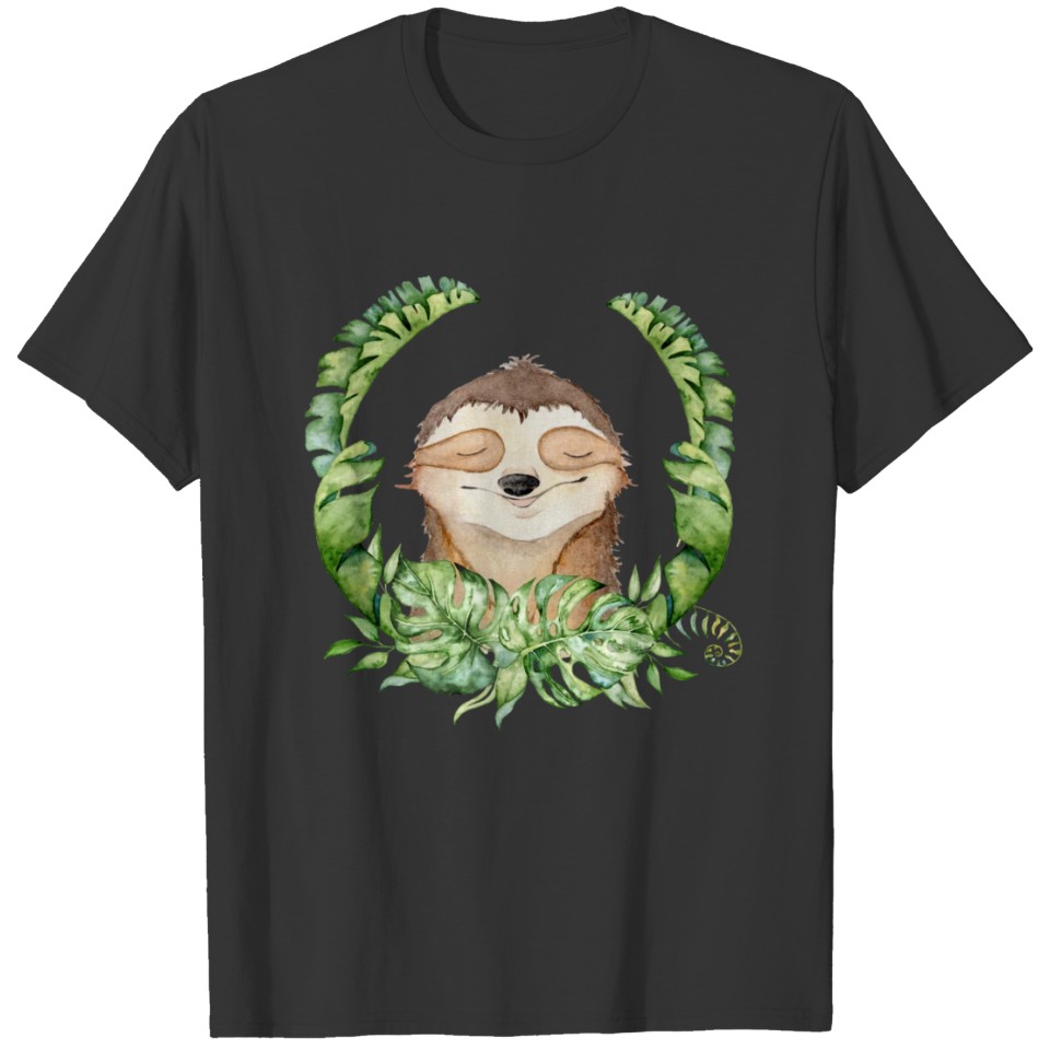 men sloth yoga & forest T Shirts