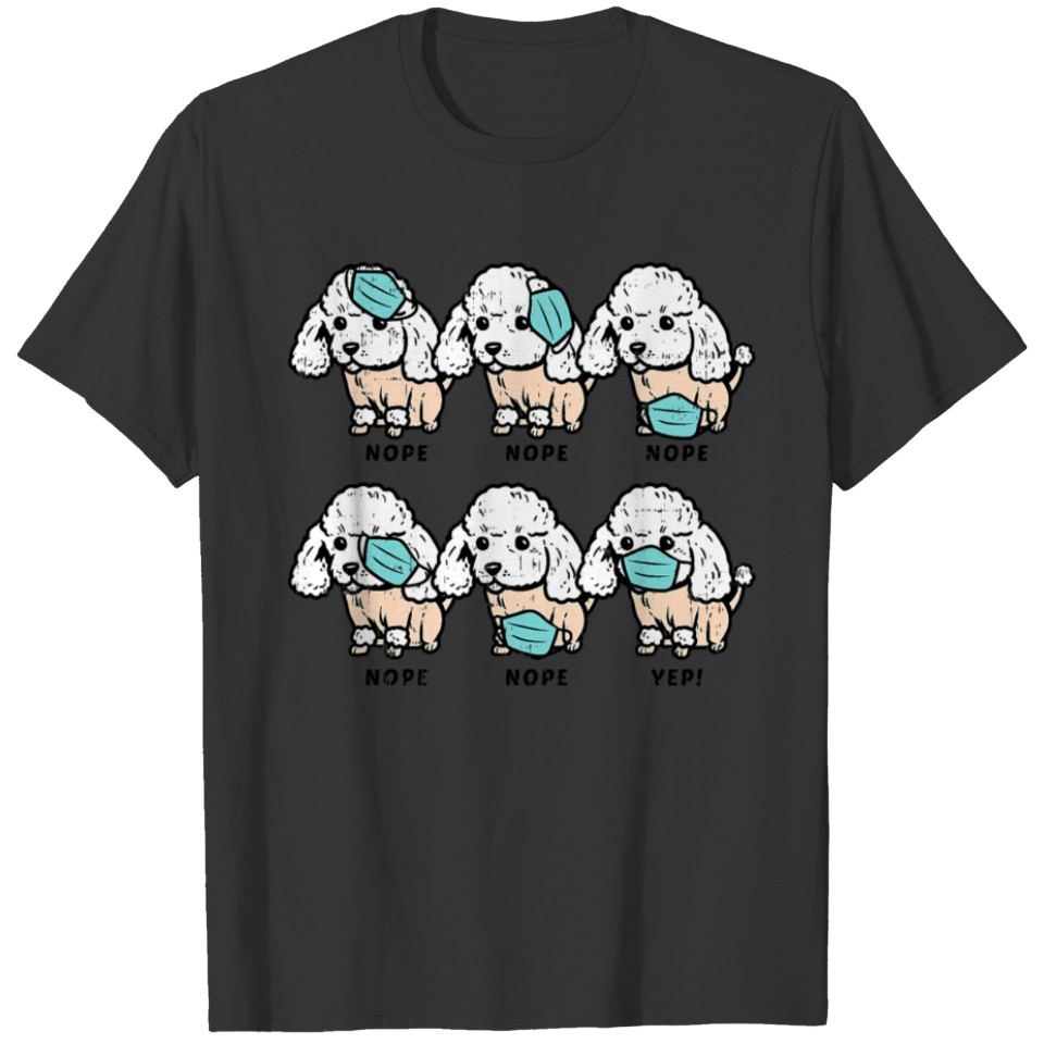Poodle Wearing Mask Quarantine Dog T-shirt