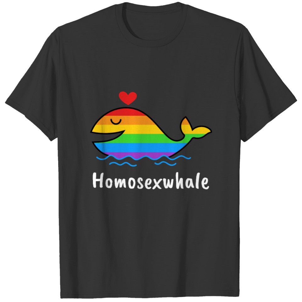 LGBT homosexual Awareness Whale T-shirt