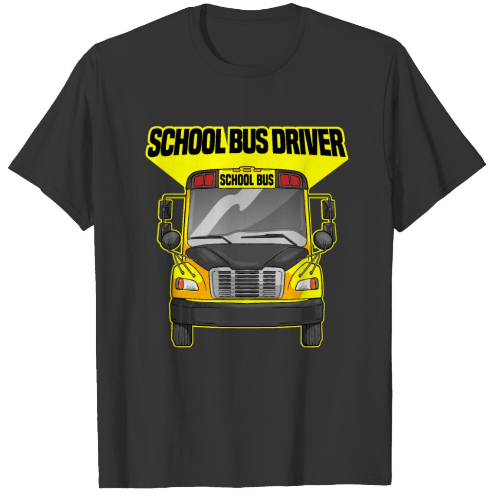 School Bus Driver Driving Yellow Bus T Shirts