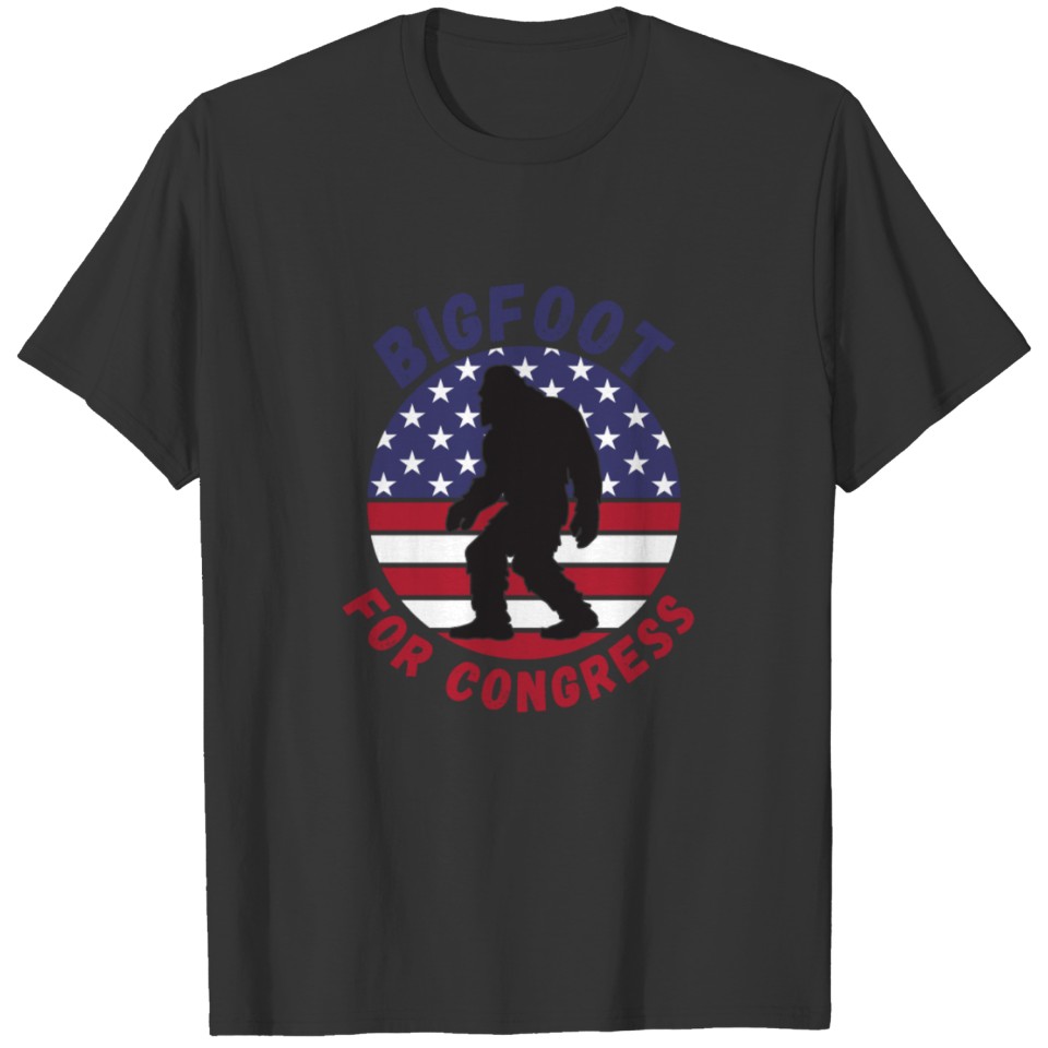 Bigfoot For Congress Dark T-shirt