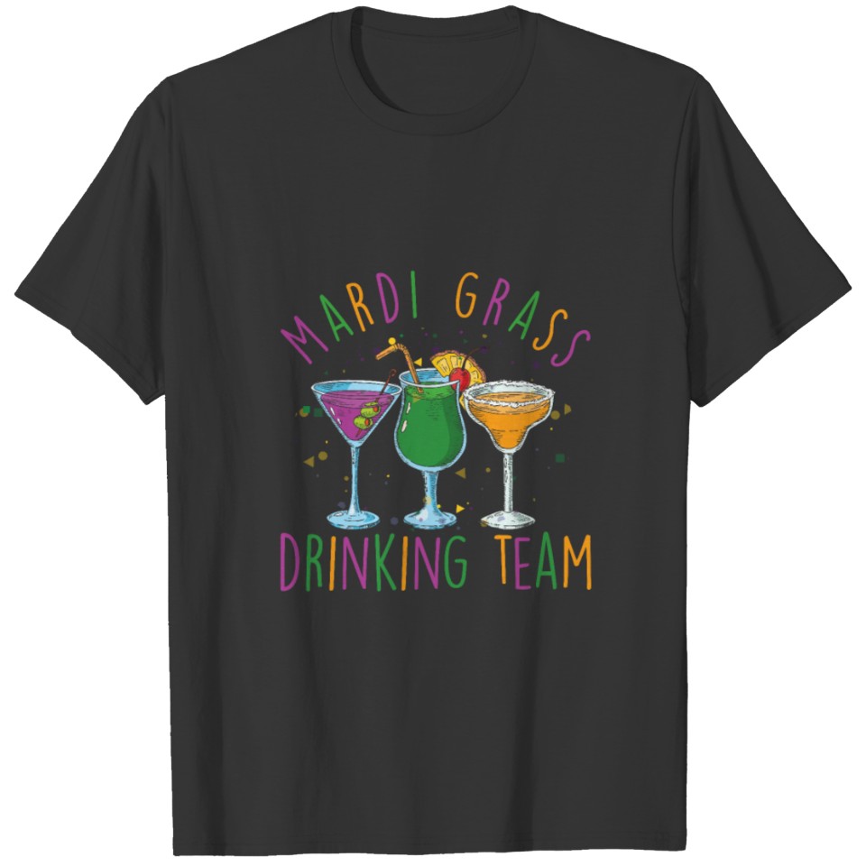Mardi Grass Drinking Team Street Party Gift T-shirt