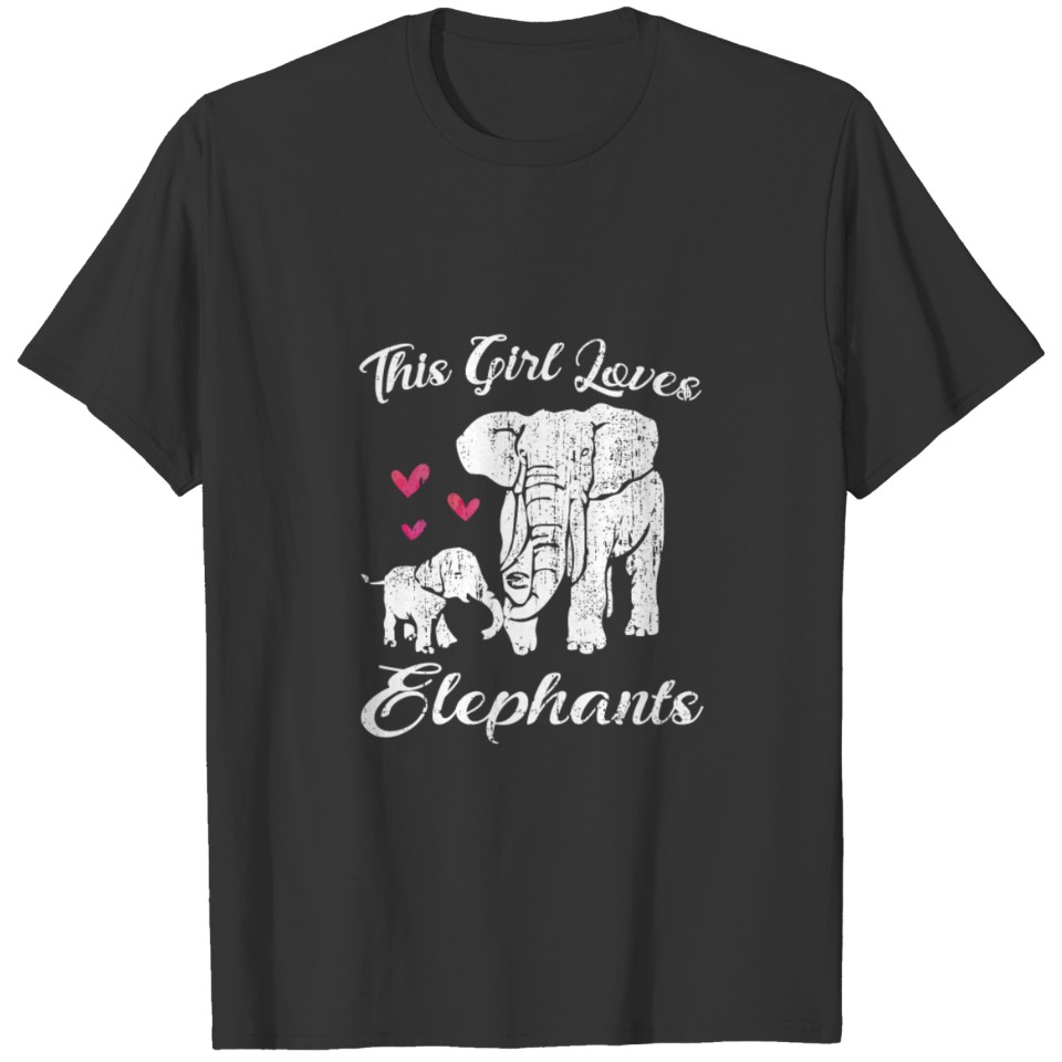 Elephant Mother Baby This Girl Loves Elephants Ret T Shirts