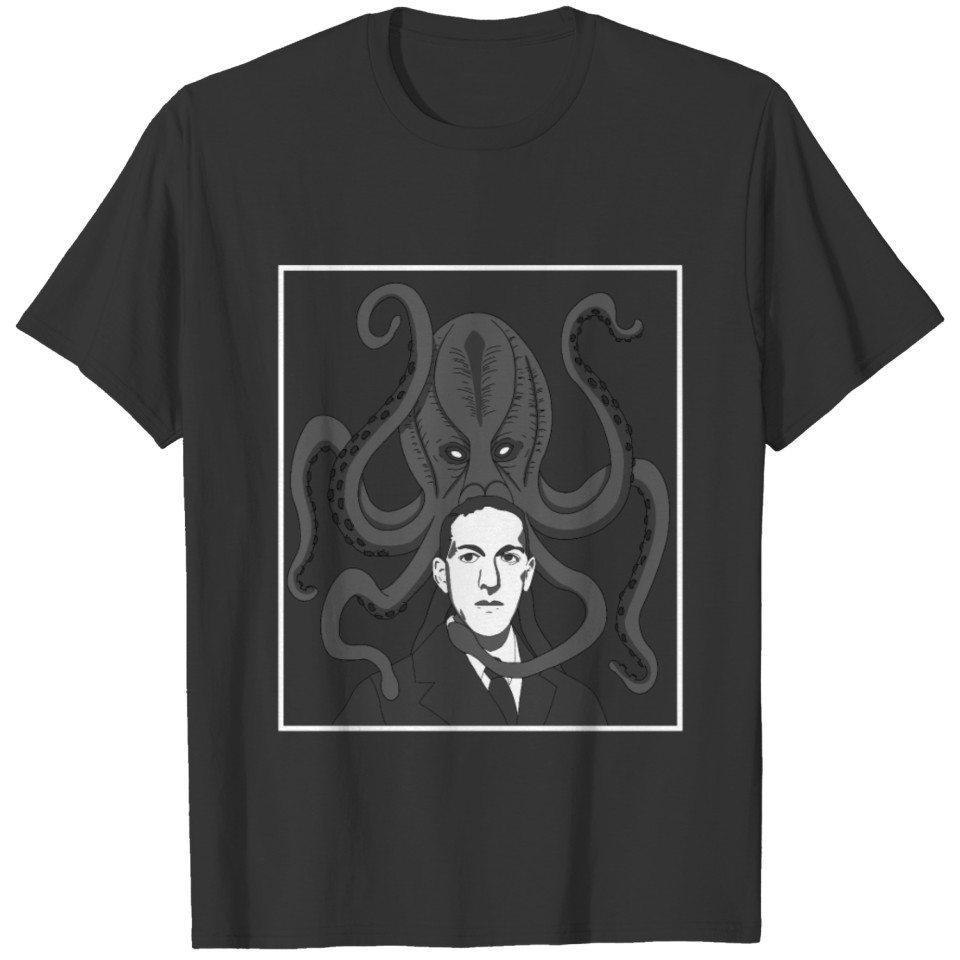 HP Lovecraft and Cthulhu T-shirt