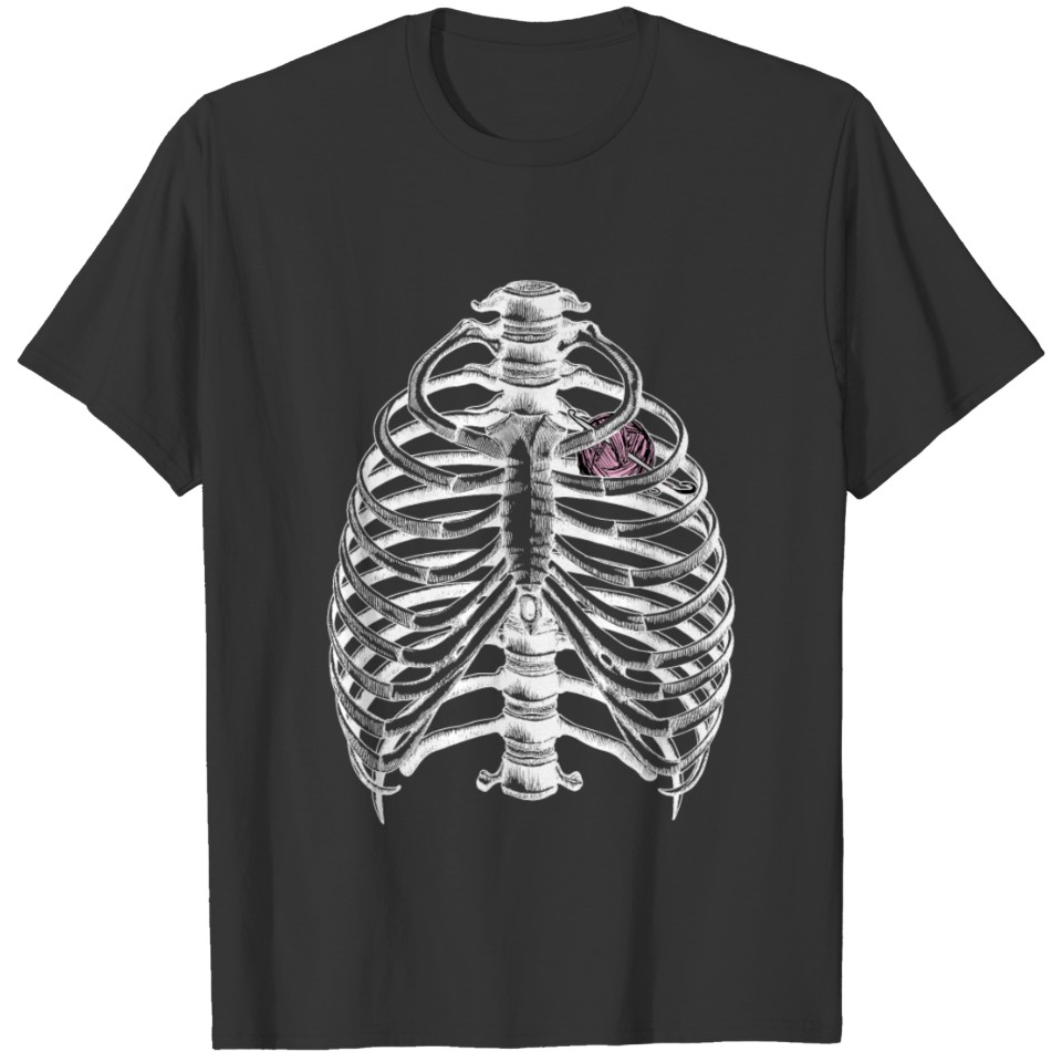 Skeleton Crochet Heart, Crocheting T-shirt