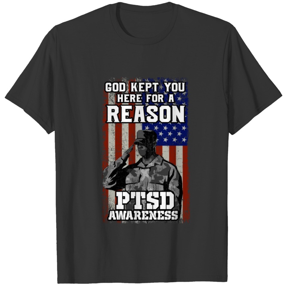 God kept you here for a reason 22 Veterans, Navy, T-shirt