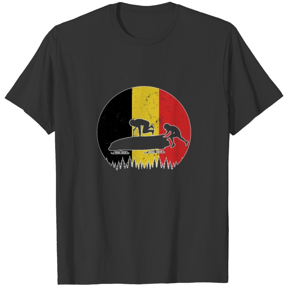 Bobsleigh Gift for Winter Sports Fans Belgium T-shirt