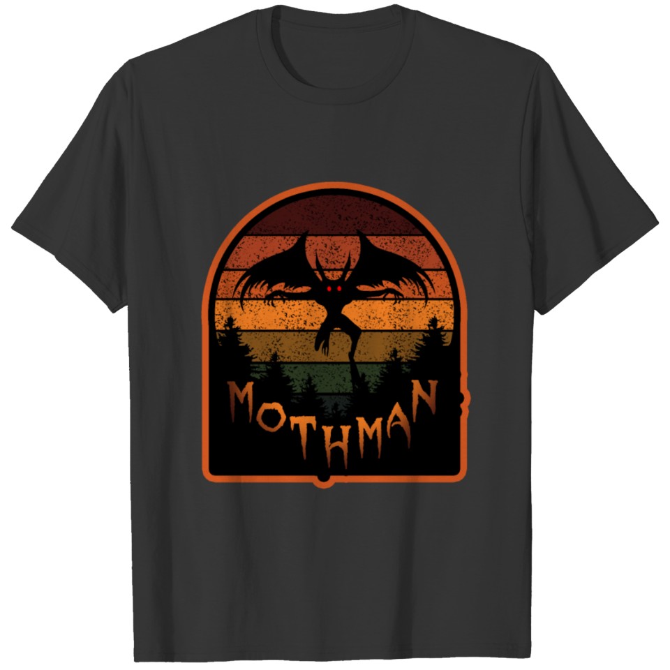 Cryptid Vintage Orange Mothman Folklore T-shirt