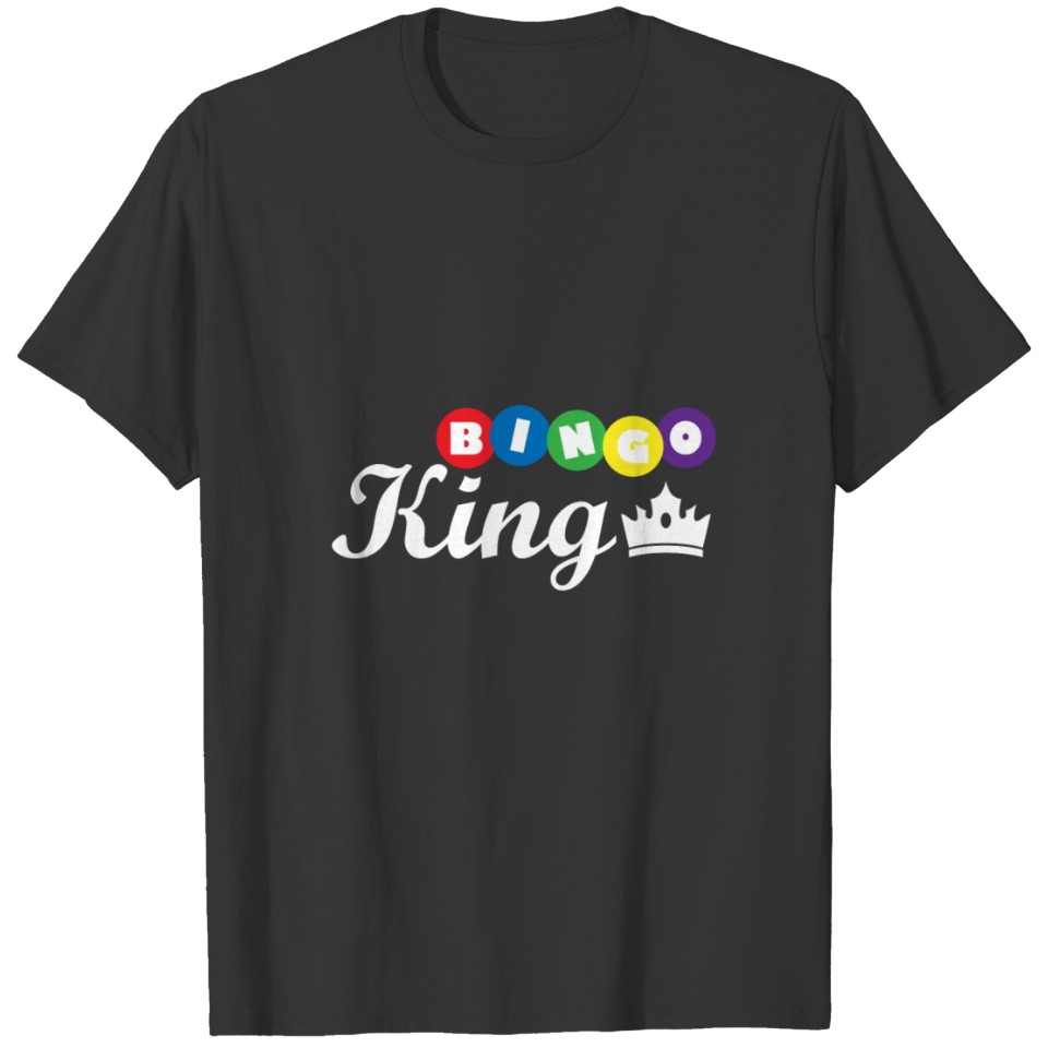 Bingo king gift saying pension grandpa T-shirt