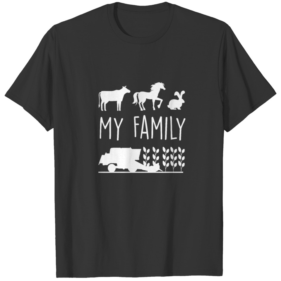 My Family Farm Animal Design for Patriotic Farmers T-shirt